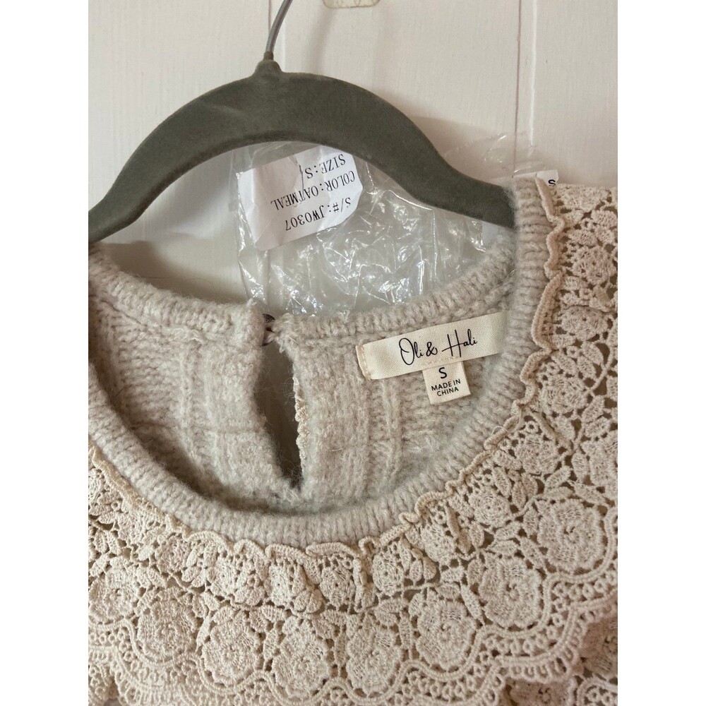 OLI & HALI TOP OLI and HALI short sleeve sweater Oli Hali shirt womens small NEW - Picture 2 of 6